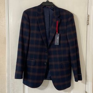 Men’s Navy & Red Plaid Tommy Hilfiger Sport Coat
